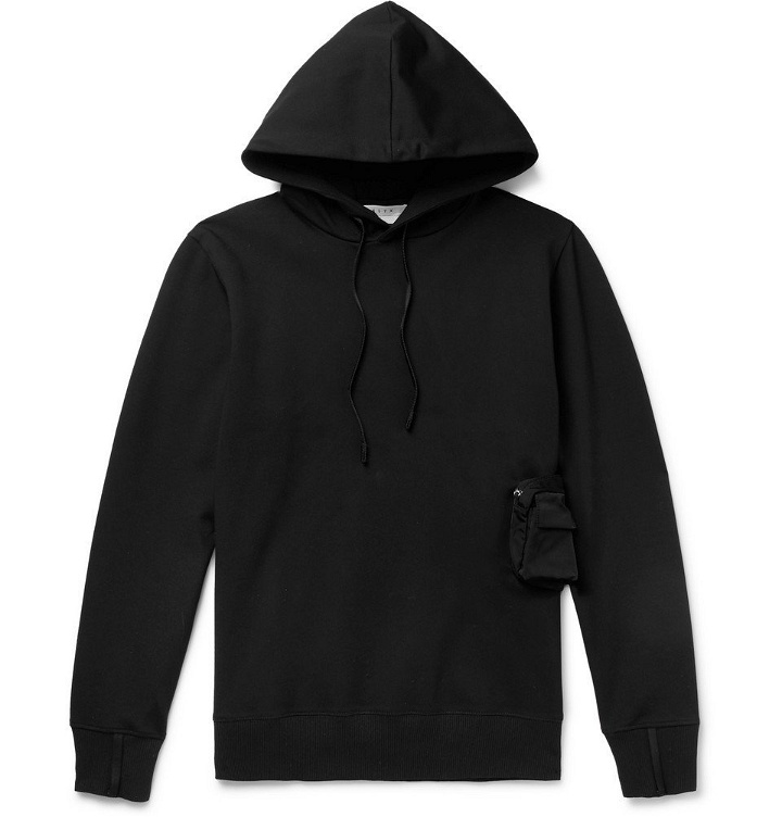 Photo: 1017 ALYX 9SM - Loopback Jersey Hoodie with Detachable Shell Pouch - Men - Black