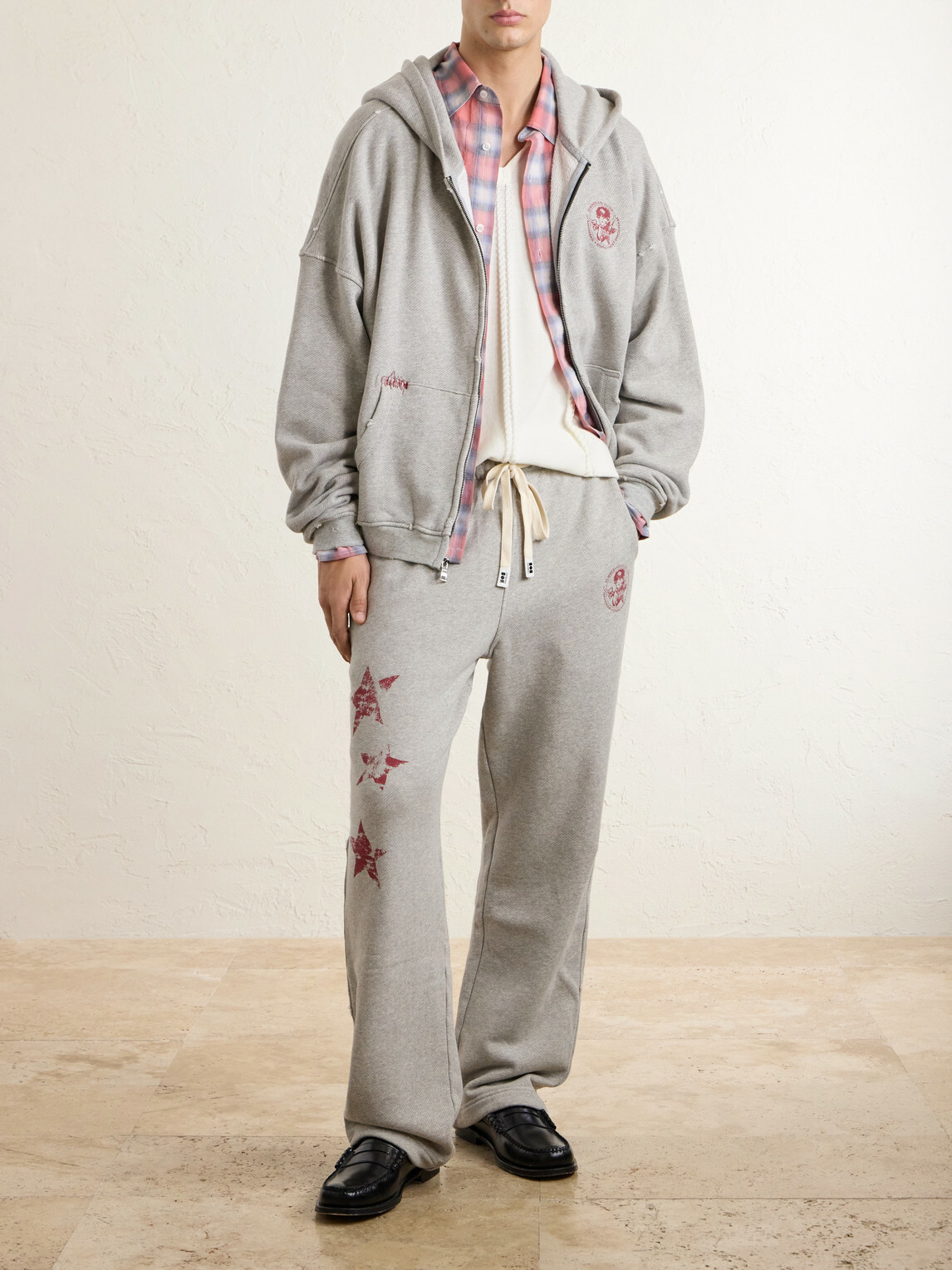 NAHMIAS - Youth Enrichment Logo-Print Cotton-Jersey Zip-Up Hoodie - Gray