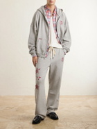 NAHMIAS - Youth Enrichment Logo-Print Cotton-Jersey Zip-Up Hoodie - Gray