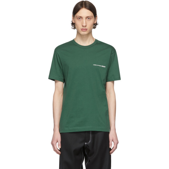 Photo: Comme des Garcons Shirt Green Logo T-Shirt