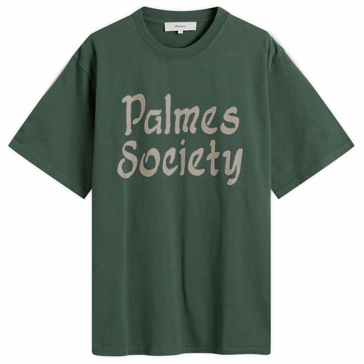 Palmes Men's Society T-Shirt in Dark Green