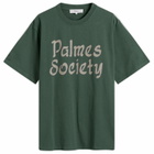 Palmes Men's Society T-Shirt in Dark Green