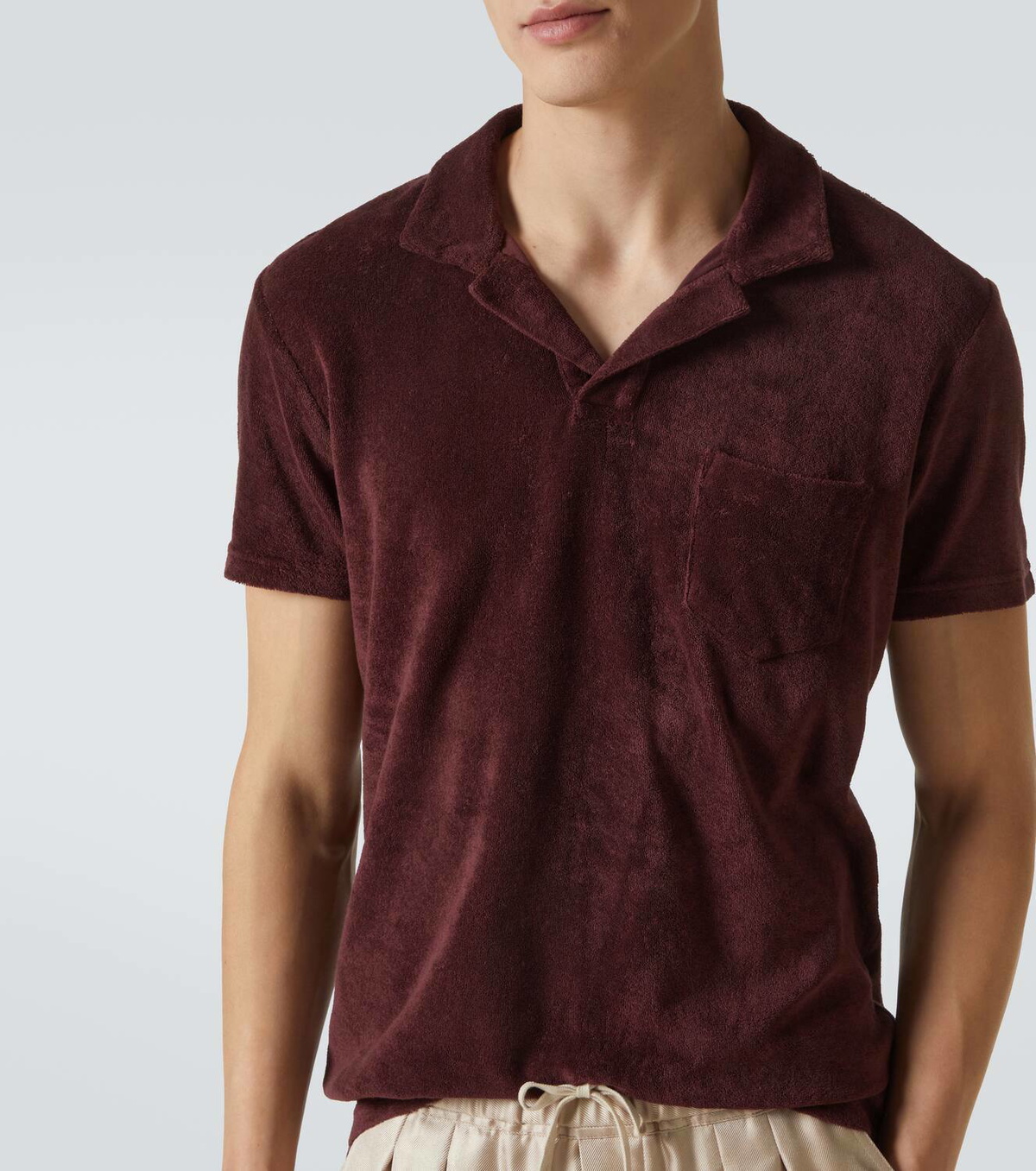 white christmas dresses Terry Cloth Polo in White