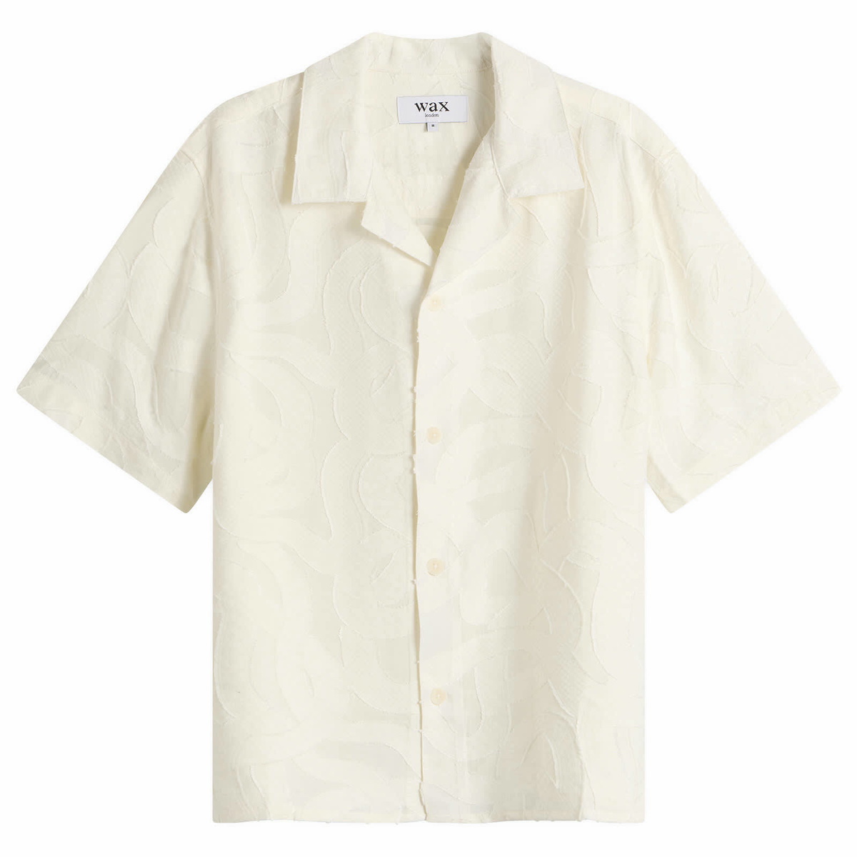 Wax London Men's Curzon Jacquard Vacation Shirt in Ecru