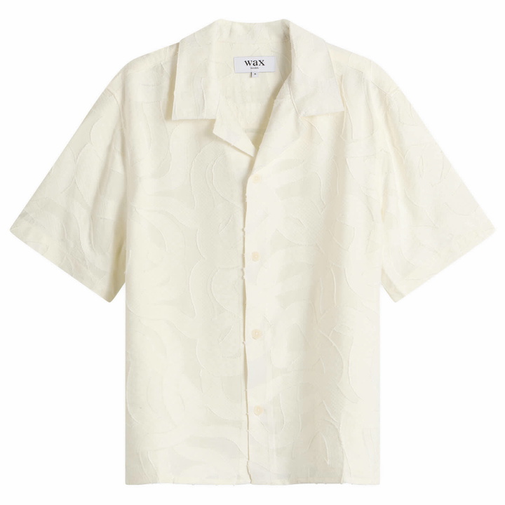 Photo: Wax London Men's Curzon Jacquard Vacation Shirt in Ecru