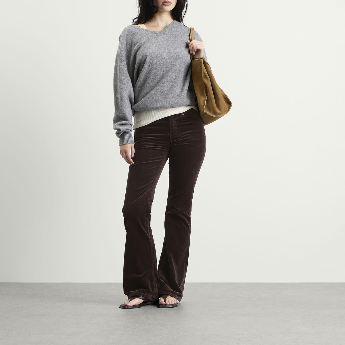 Good American Women's Good Low Rise Bootcut Jeans in Espresso