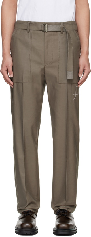 Sacai Black Weather Mix Trousers Sacai