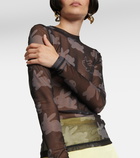 JW Anderson Printed mesh top