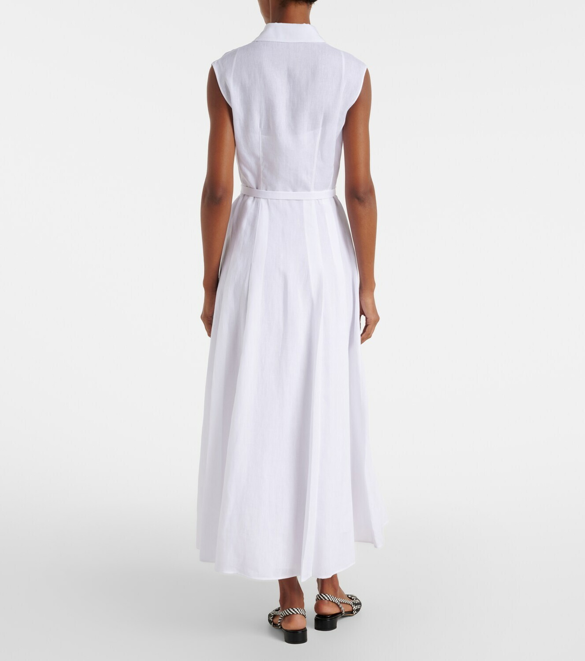Gabriela Hearst Durand belted linen shirt dress