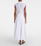 Gabriela Hearst Durand belted linen shirt dress