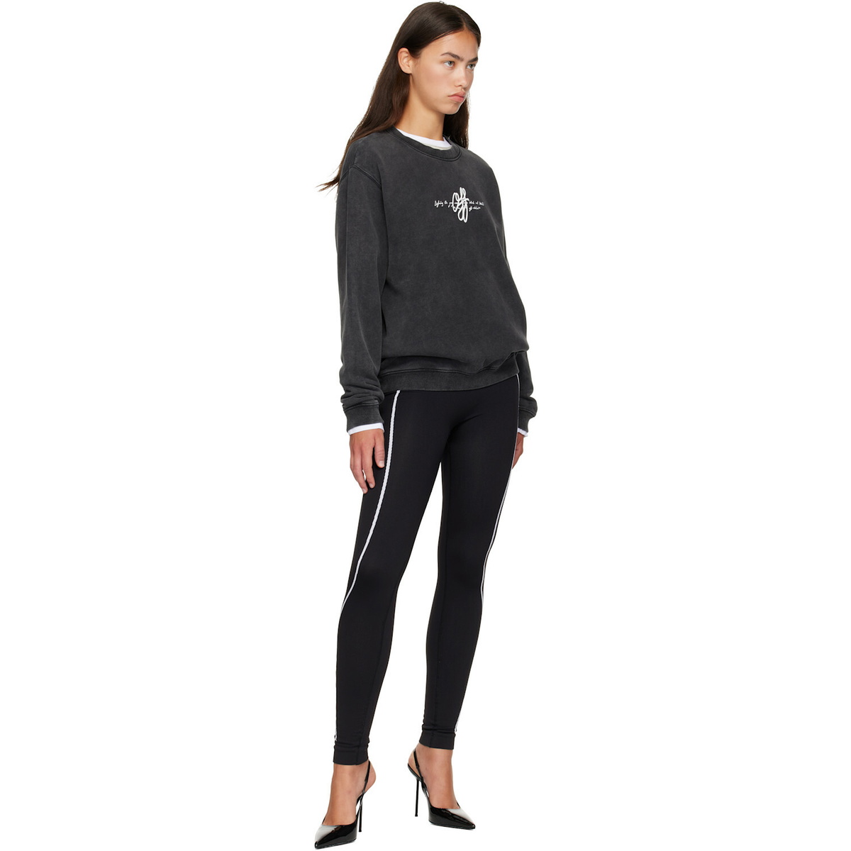 Off-White Gray 'Off White' Stroke Sweatshirt