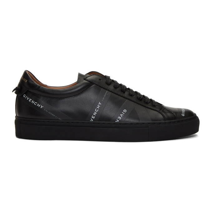 Photo: Givenchy Black Logo Tape Urban Street Sneakers