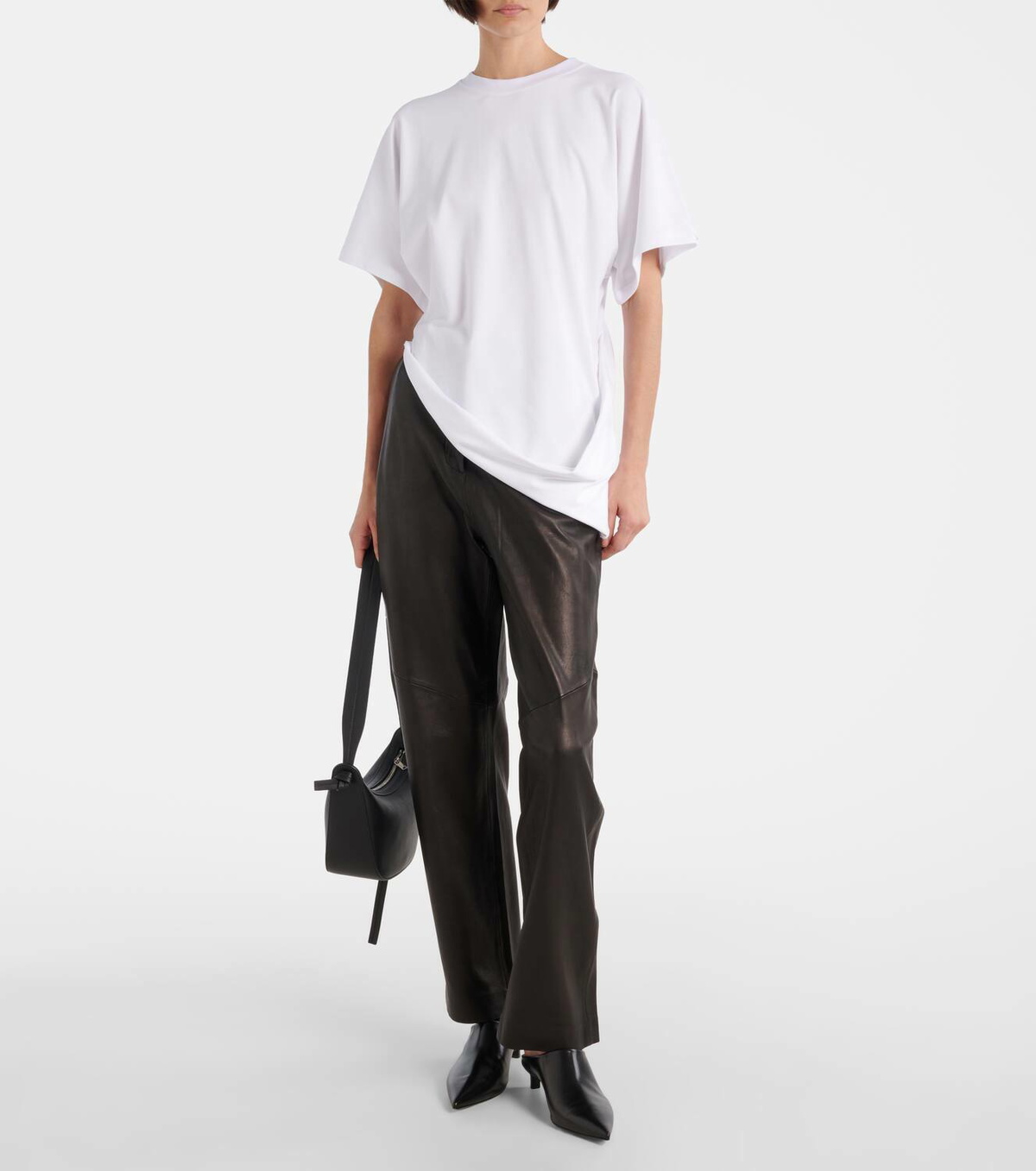 Sportmax Keras asymmetric cotton-blend T-shirt