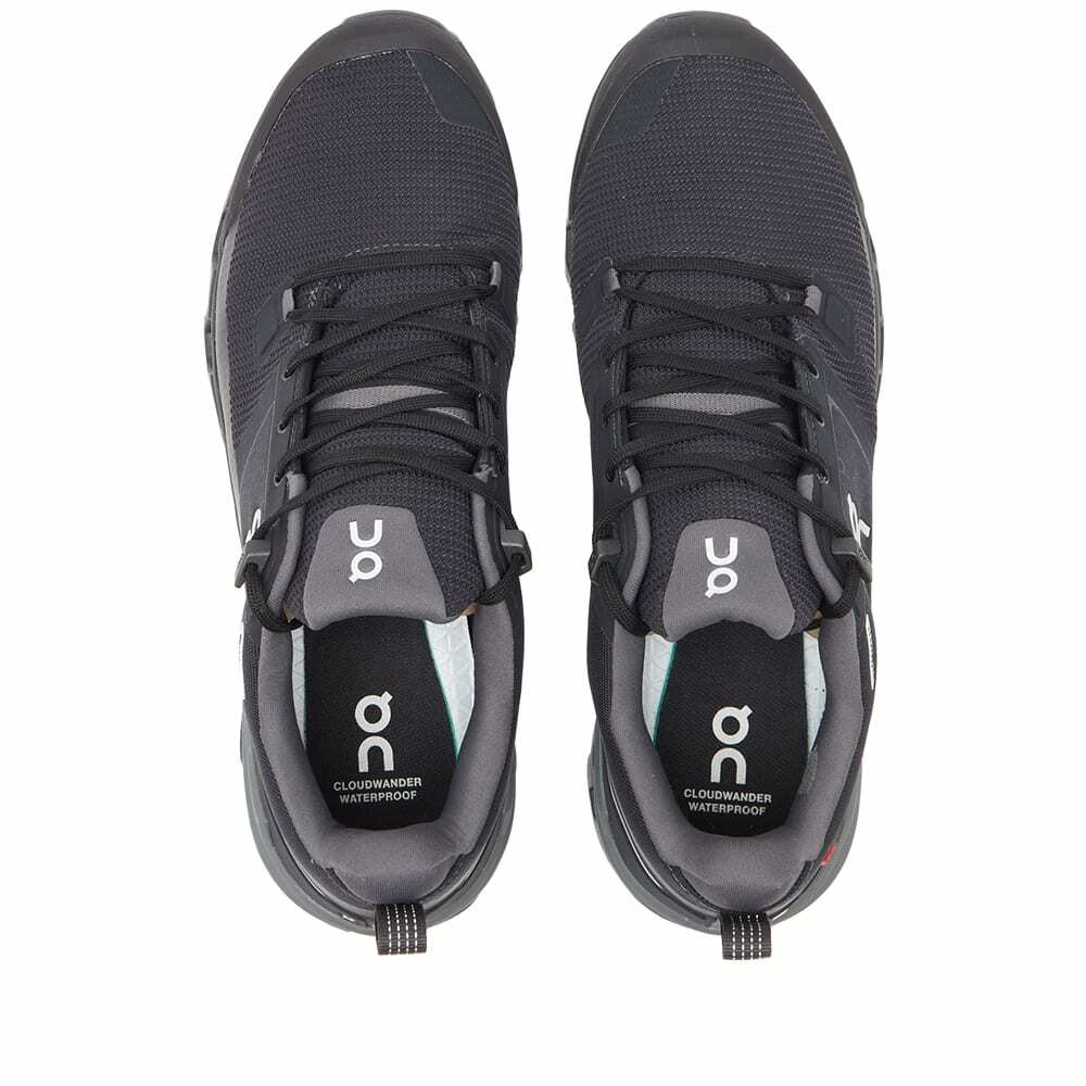 ON Men's Running Cloudwander Waterproof Sneakers in Black/Eclipse
