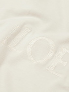 LOEWE - Logo-Embroidered Cotton-Jersey T-Shirt - Neutrals