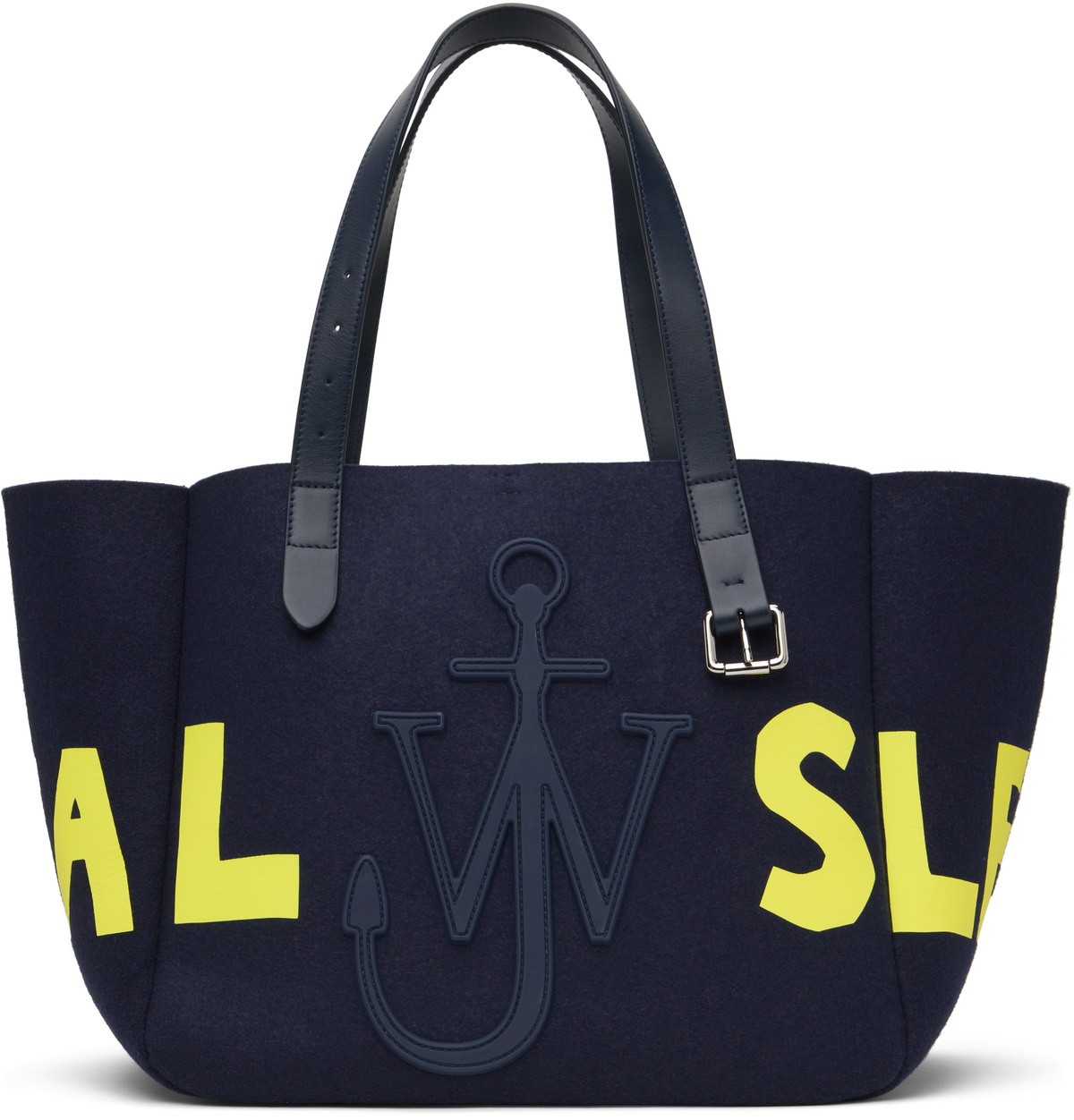 JW Anderson Navy Belt 'Real Sleep' Tote