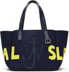 JW Anderson Navy Belt 'Real Sleep' Tote