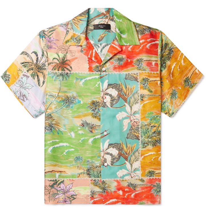 Photo: AMIRI - Camp-Collar Floral-Print Silk-Twill Shirt - Multi