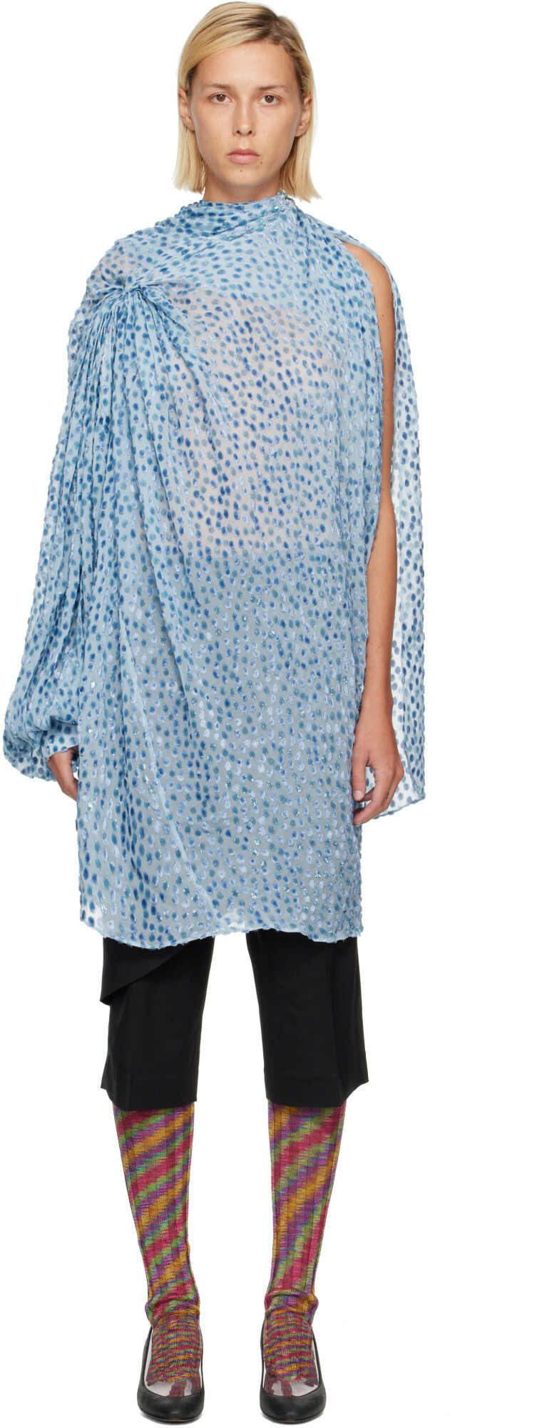 Kiko Kostadinov Blue Caspian Minidress