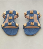 Valentino Garavani Roman Stud denim sandals