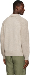 Vince Beige Knit Marled Sweater