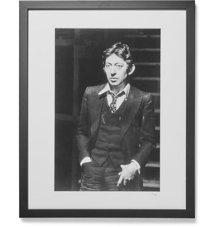 Photo: Sonic Editions - Framed 1968 Serge Gainsbourg Portrait, 16" X 20" - Black
