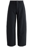 High Minority Pinstriped Stretch-jersey Trousers Navy