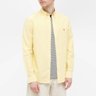 Polo Ralph Lauren Men's Slim Fit Button Down Oxford Shirt in Yellow Oxford