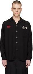 WACKO MARIA Black Embroidered Patch Shirt