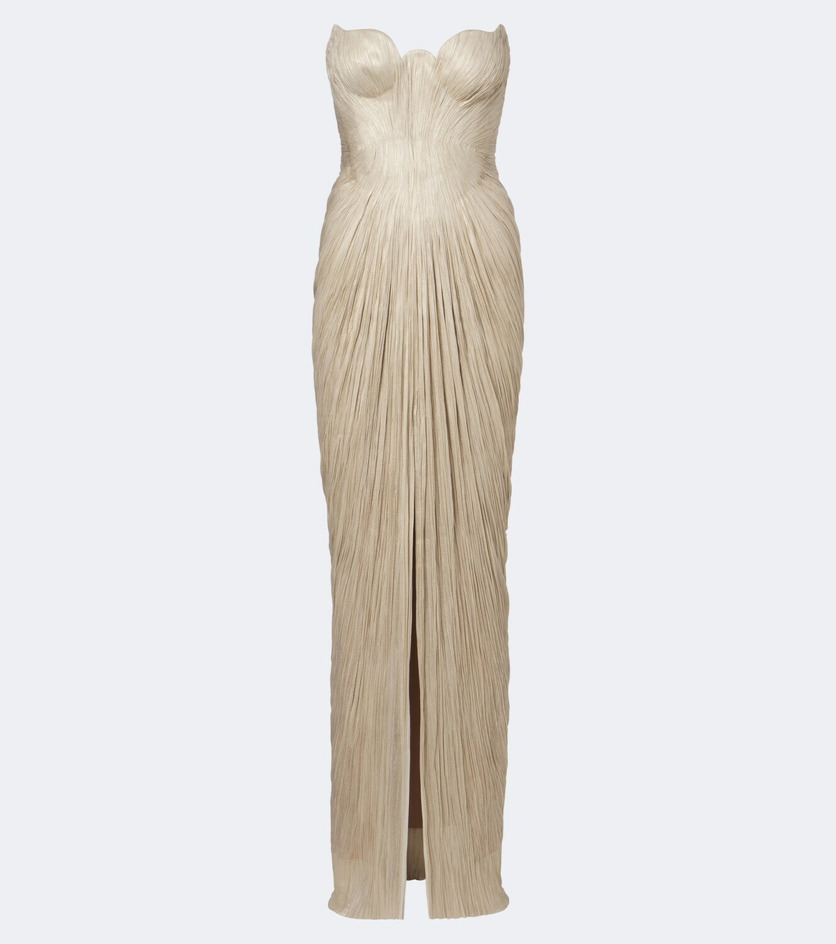 Maria Lucia Hohan Jasleen pleated silk bustier gown