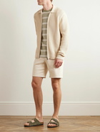 Sunspel - Honeycomb-Knit Cotton Zip-Up Cardigan - White