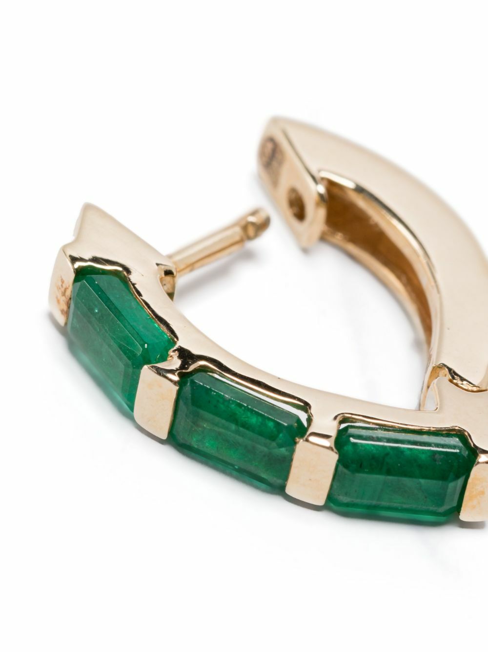 Kolours 14K Yellow Gold Emerald Earring