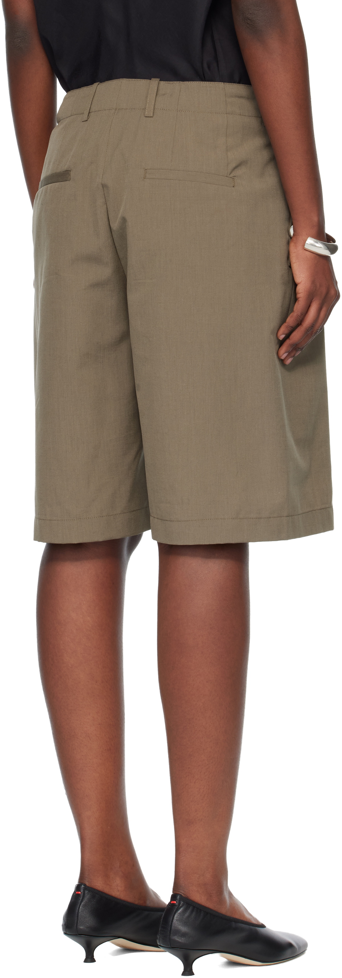 OUR LEGACY Khaki Ponte Shorts