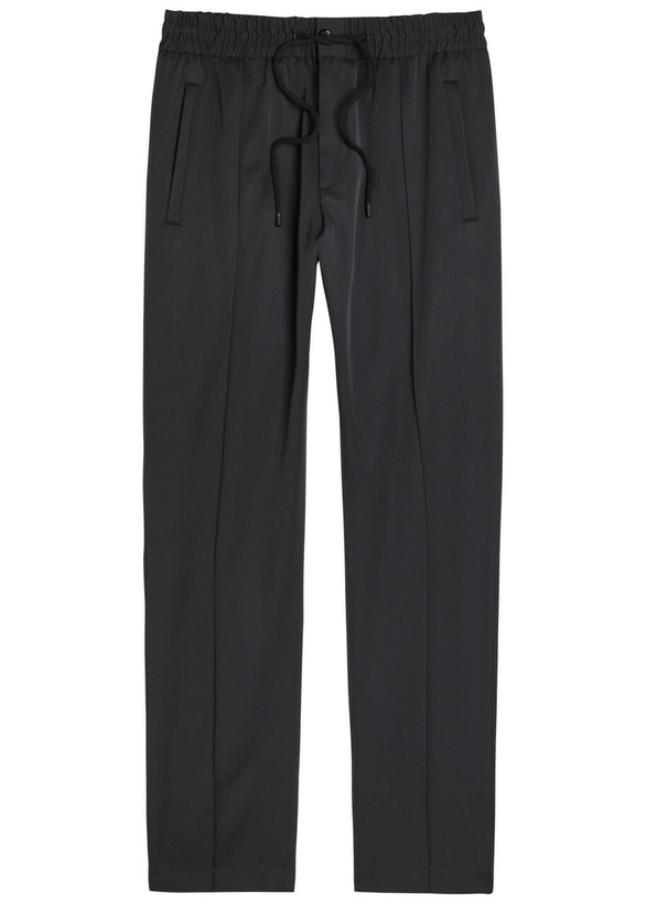 Photo: Dolce & Gabbana Drawstring Straight-leg Stretch-wool Trousers Black