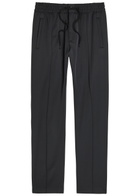 Dolce & Gabbana Drawstring Straight-leg Stretch-wool Trousers Black