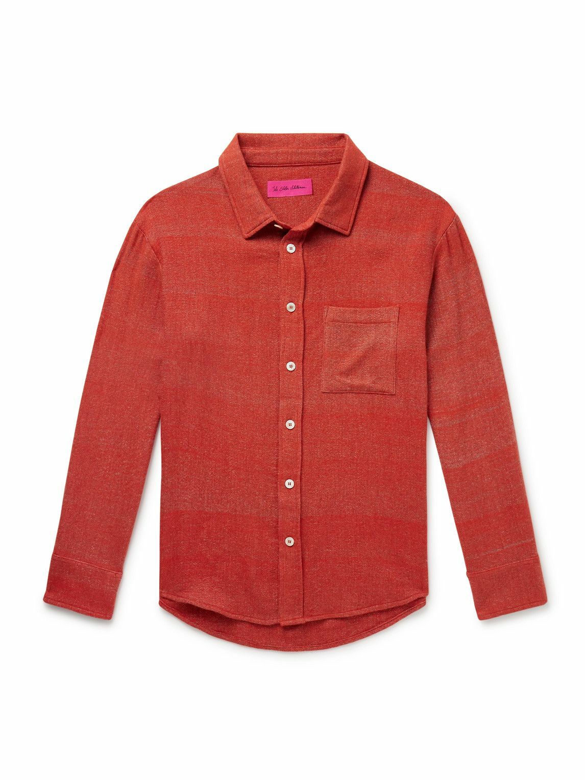 The Elder Statesman - Cashmere-Jacquard Overshirt - Red