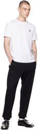 Fred Perry Black Embroidered Sweatpants