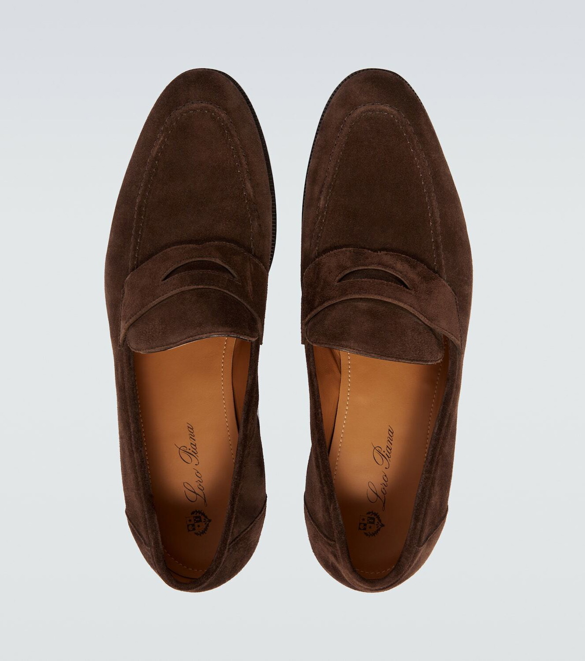 Loro Piana Sergio suede penny loafers