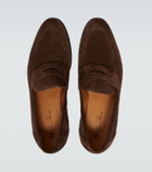 Loro Piana Sergio suede penny loafers