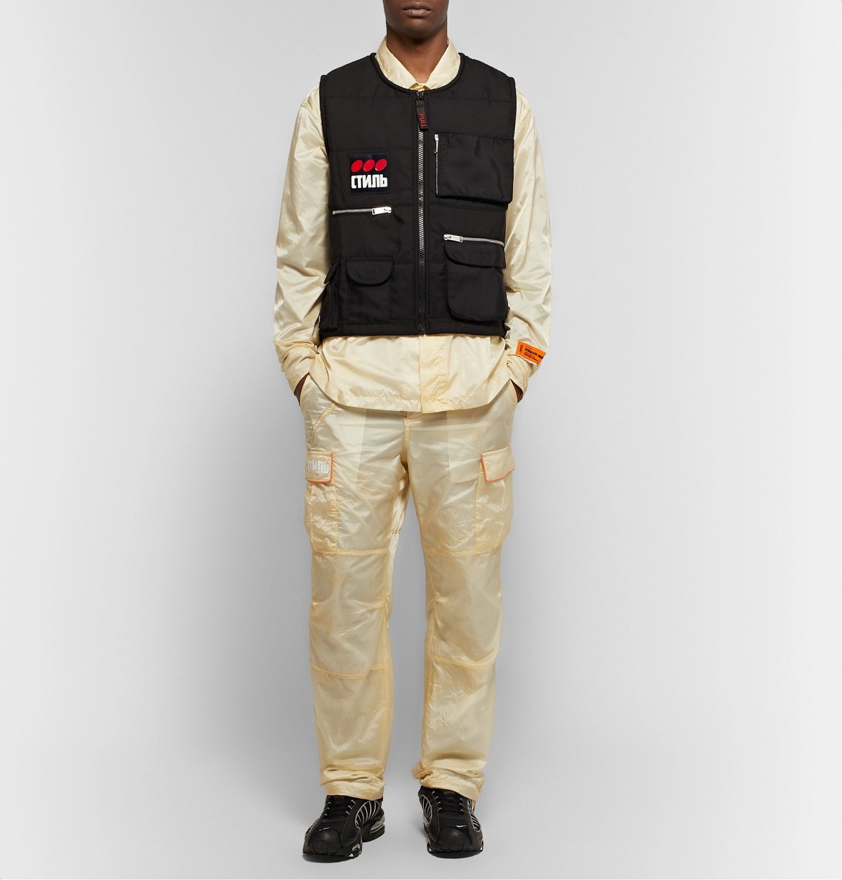 Heron Preston - Parachute Piped Ripstop Cargo Trousers - Neutrals