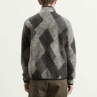 Moncler Men's Zip Up Wool Jacquard Jacket in Grey