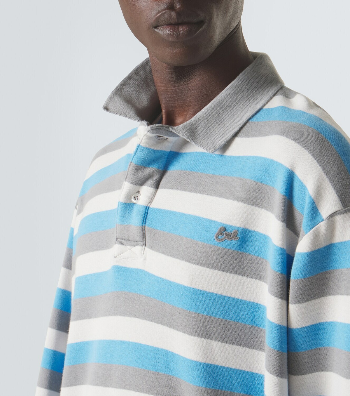 ERL Striped cotton polo shirt