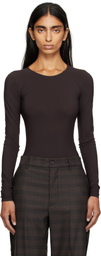 MM6 Maison Margiela Brown Jersey Bodysuit