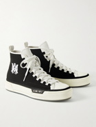 AMIRI - MA Court Leather-Trimmed Canvas High-Top Sneakers - Black