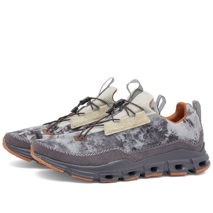 Photo: ON Men's Running Cloudaway Smoky Quartz Sneakers in Ice/Eclipse