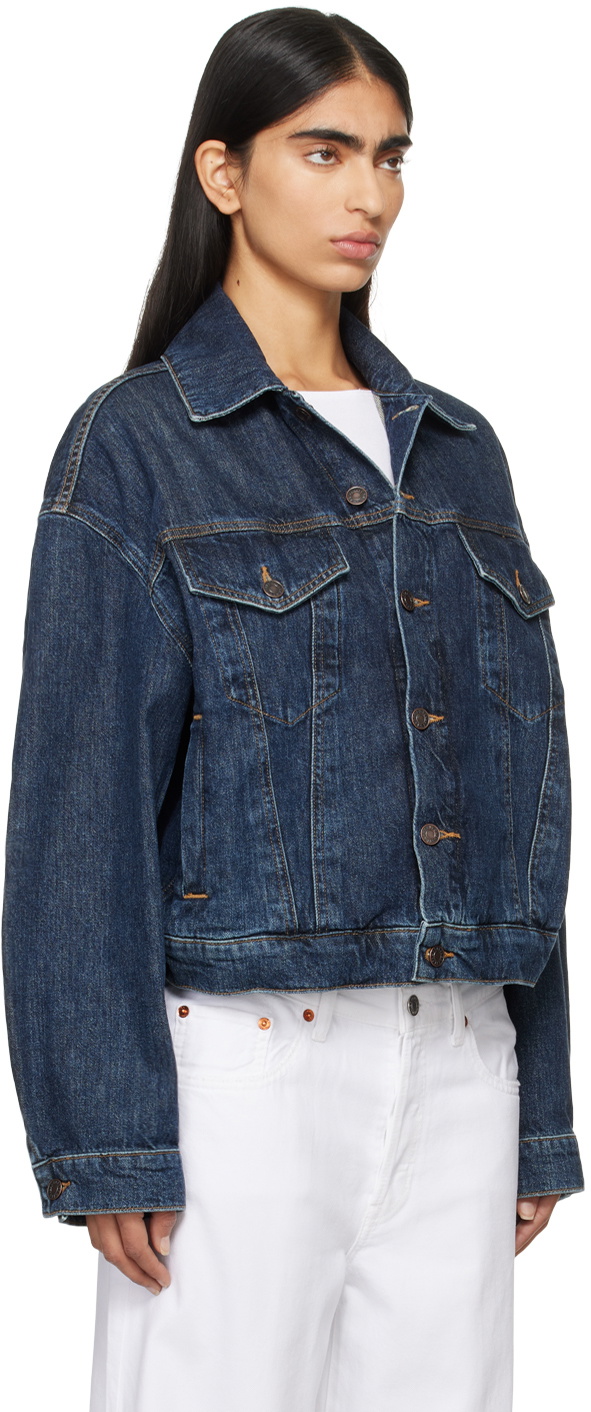 AGOLDE Navy Dalton Balloon Denim Jacket AGOLDE