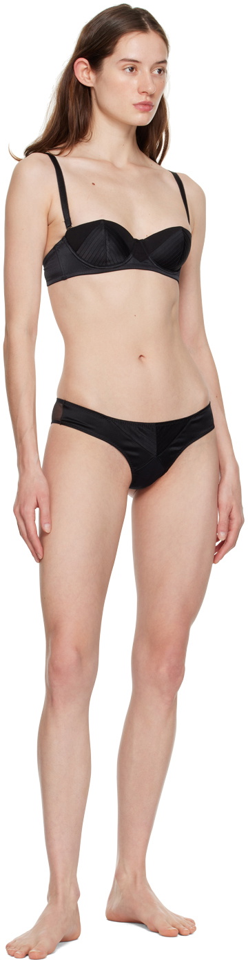 Fleur du Mal Black Hiphugger Briefs