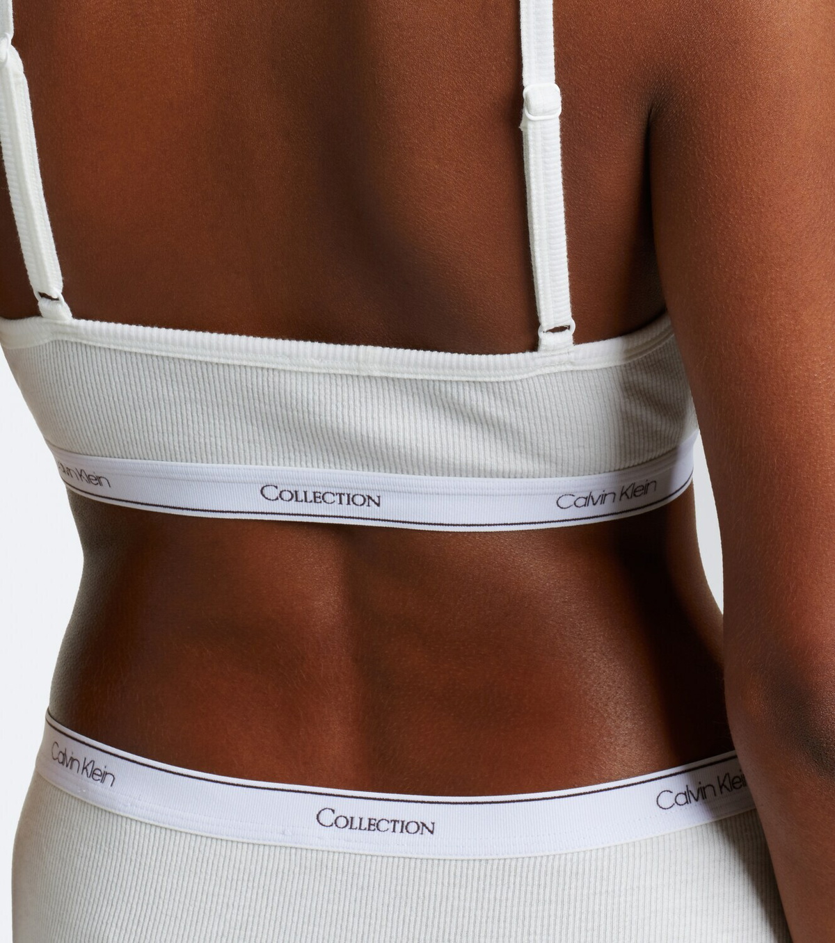 Calvin Klein Collection Sienna ribbed-knit cotton-blend bralette