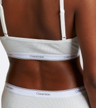 Calvin Klein Collection Sienna ribbed-knit cotton-blend bralette