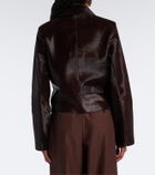 Nour Hammour Hadley calf hair jacket